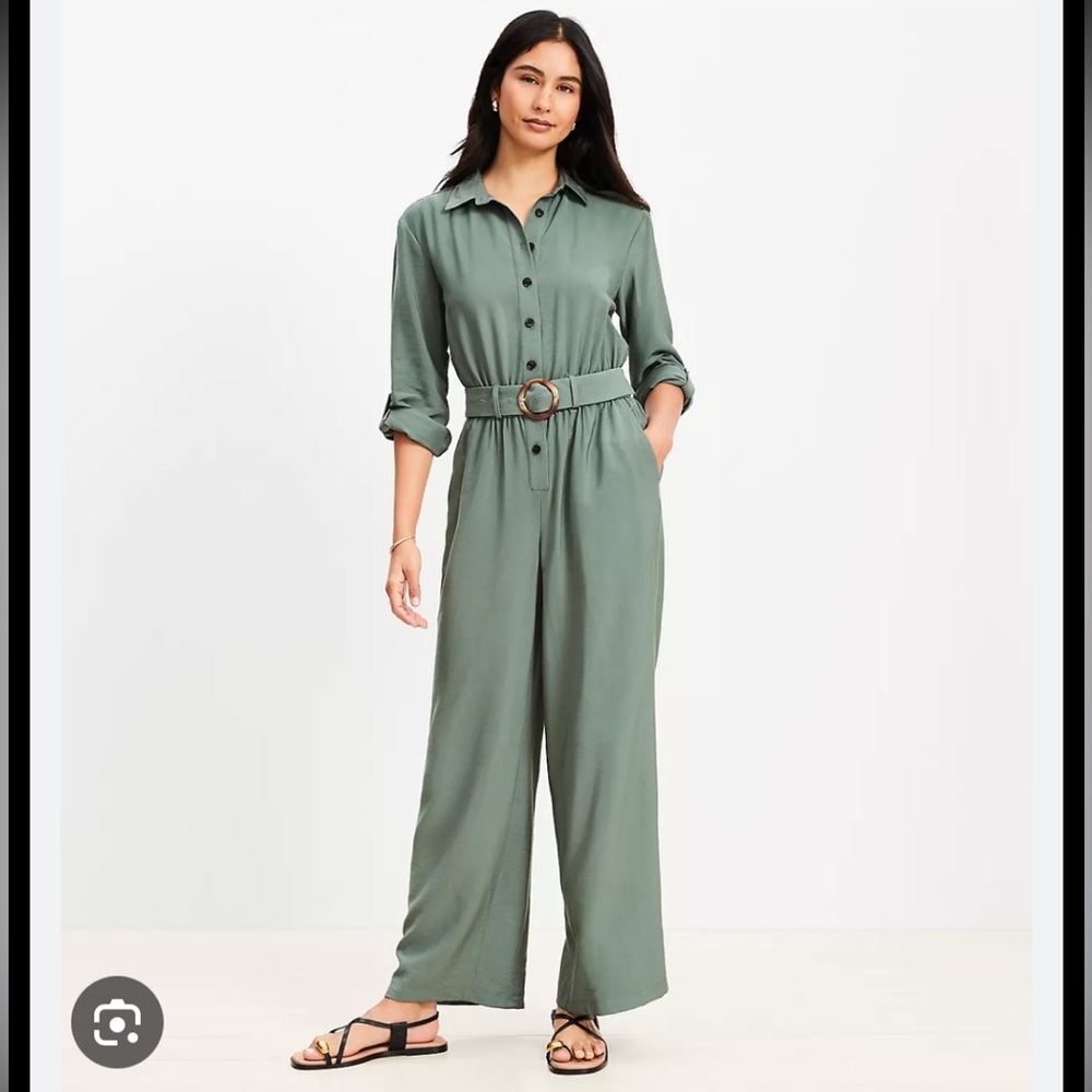NWT Loft Belted Jumpsuit